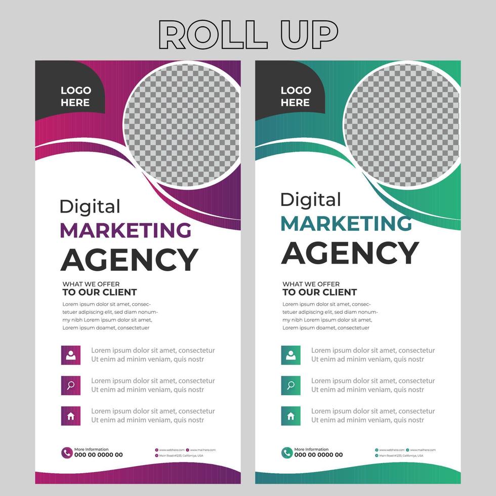 corporate roll-up bannerontwerp vector