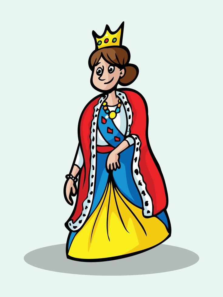 tekenfilm koningin vector pro vector illustratie met gemakkelijk hellingen.