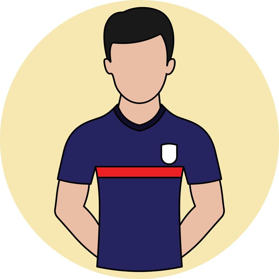 Frankrijk Amerikaans voetbal Jersey gevulde icoon vector