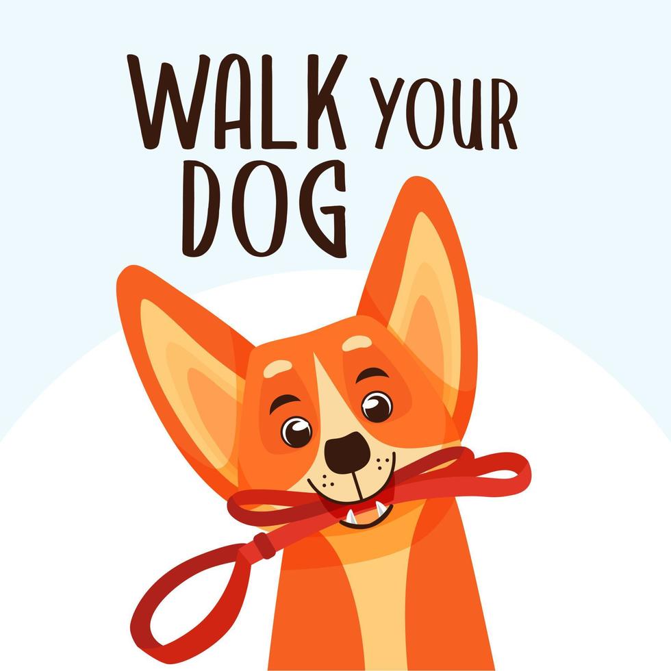 wandelen uw hond maand evenement. mensen wandelen met een hond vector