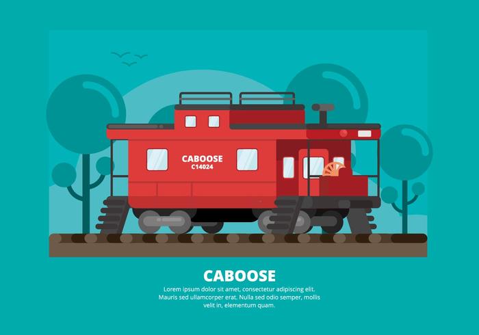 Caboose Illustratie vector