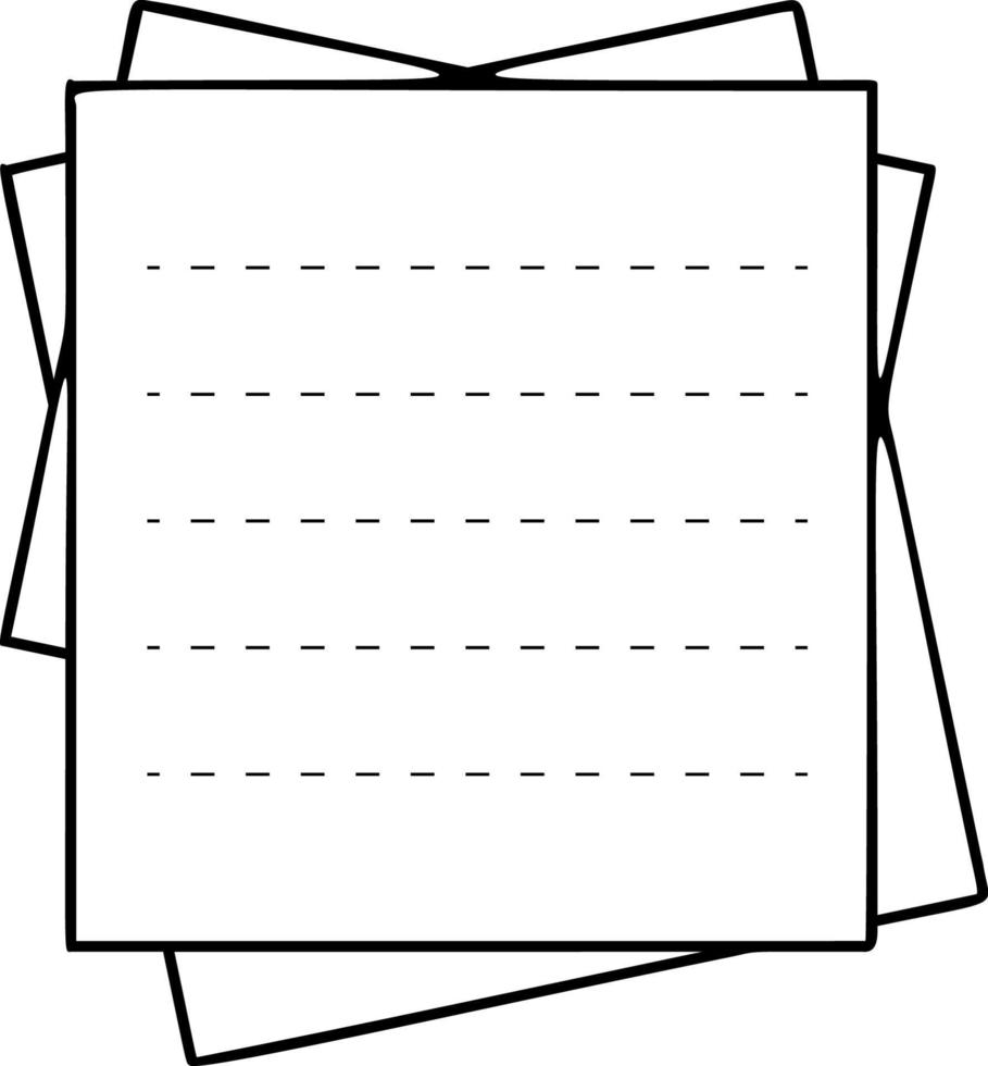 lakens van stickers voor notities. tekening vector