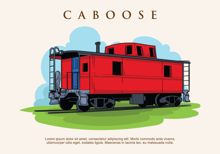 Caboose Vectorillustratie vector