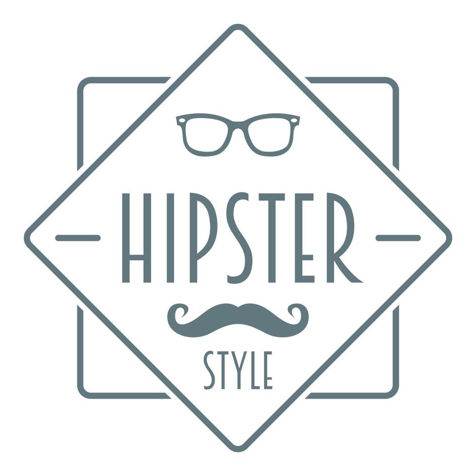 mannen hipster stijl logo, gemakkelijk stijl vector
