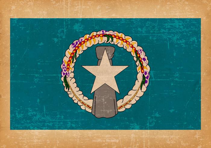 Grunge Vlag van Northern Mariana Islands vector