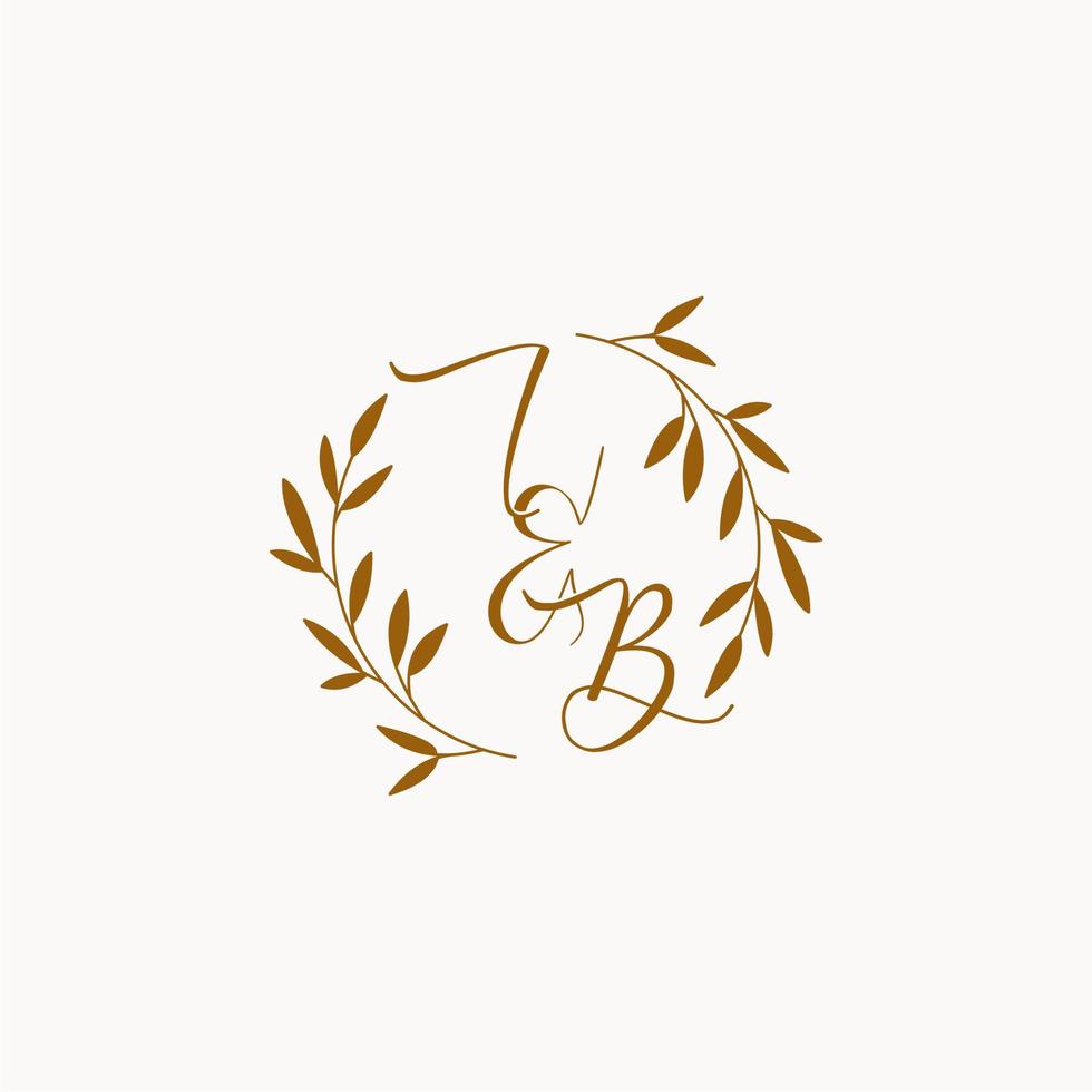 ib eerste bruiloft monogram logo vector