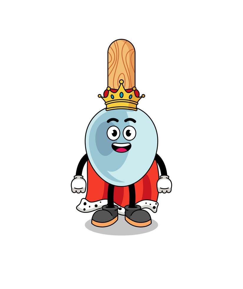 mascotte illustratie van Koken lepel koning vector