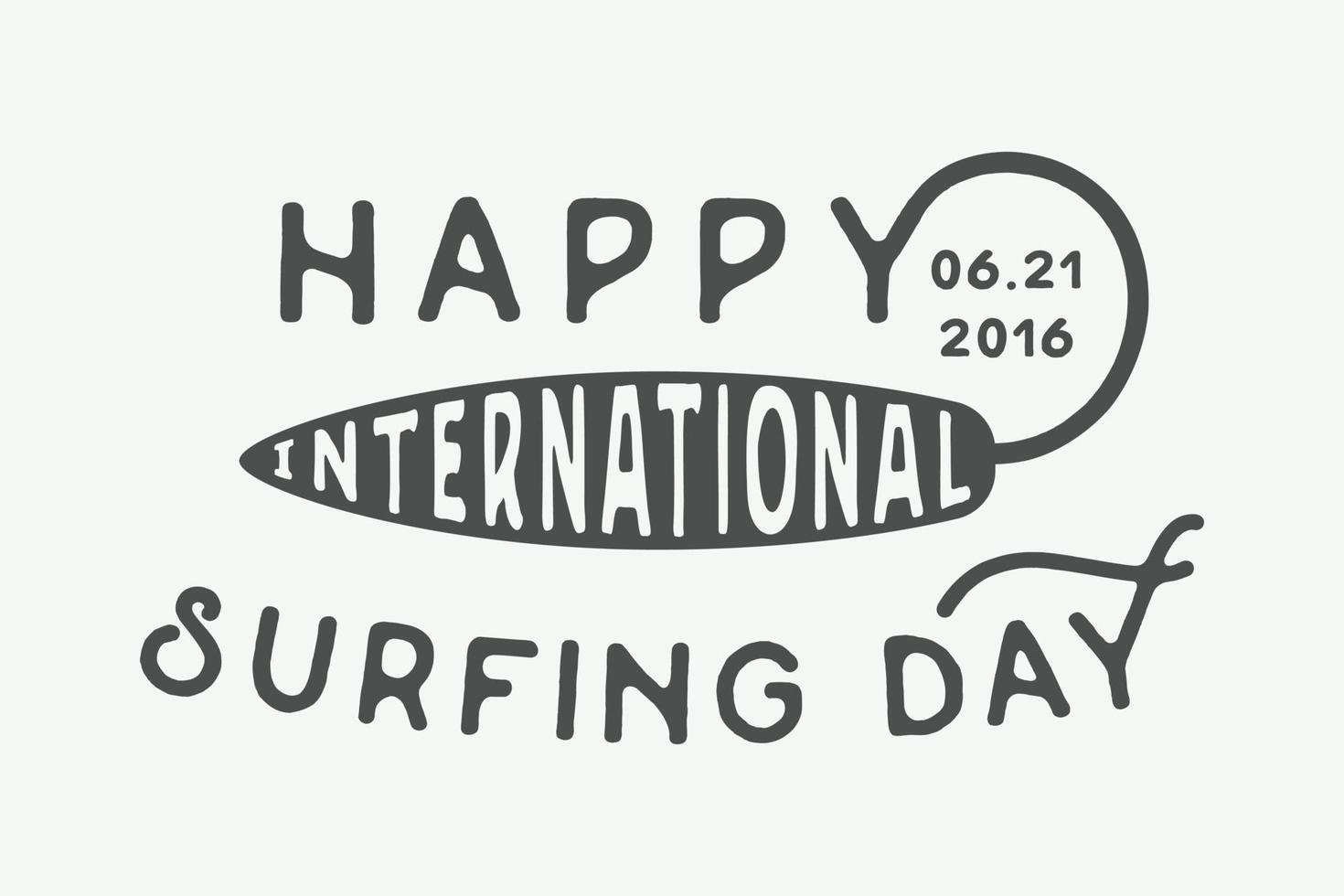 wijnoogst surfing logo, embleem, insigne, label, markering. Internationale surfing 2016 dag kaart. grafisch kunst. vector illustratie.