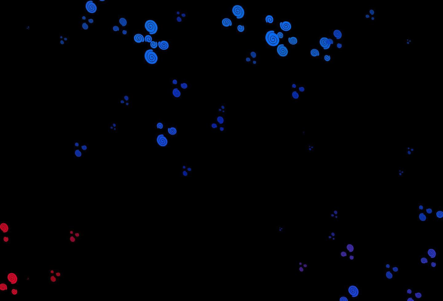donkerblauwe, rode vectorachtergrond met lavavormen. vector