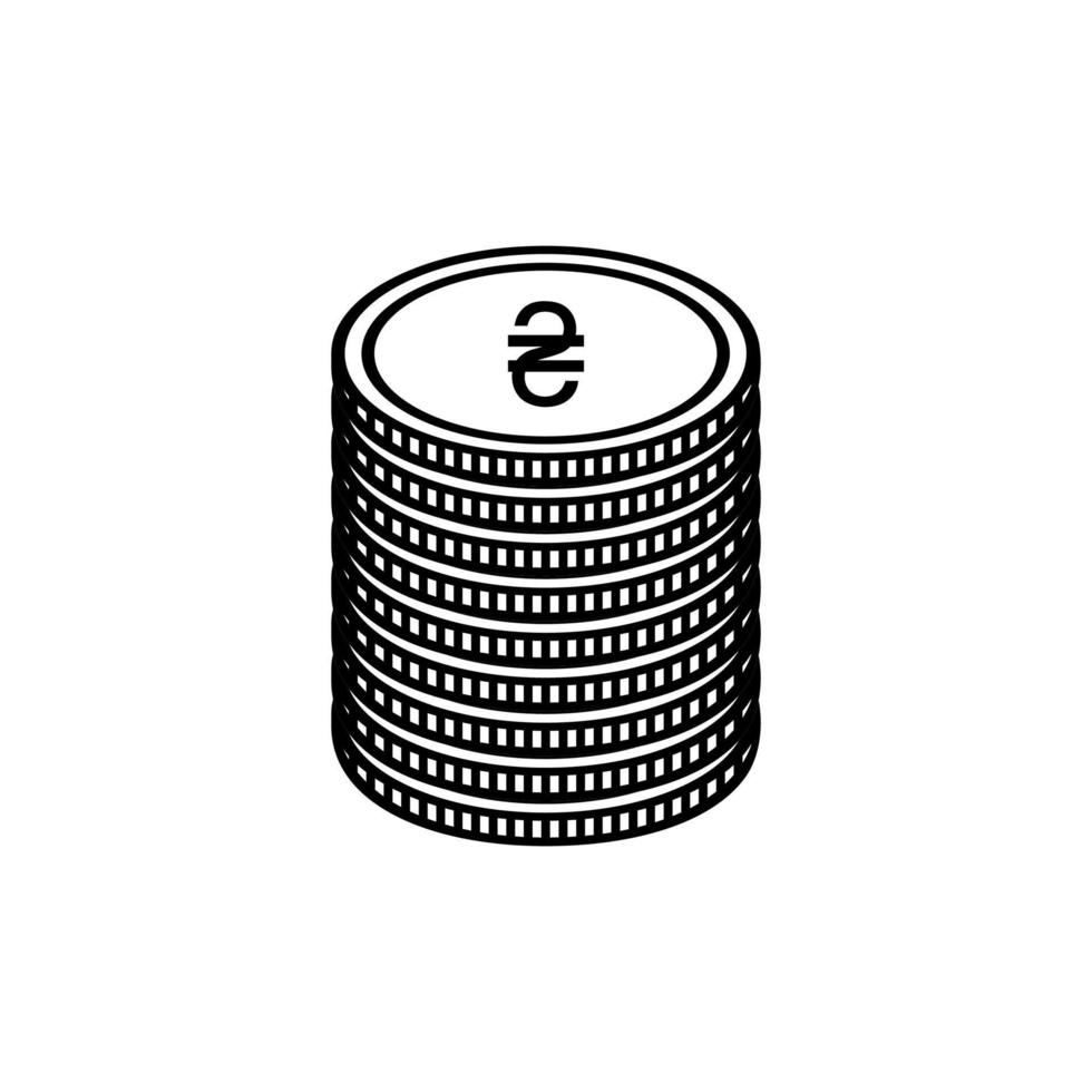 Oekraïne valuta icoon symbool, oekraïens grivna, uah teken. vector illustratie