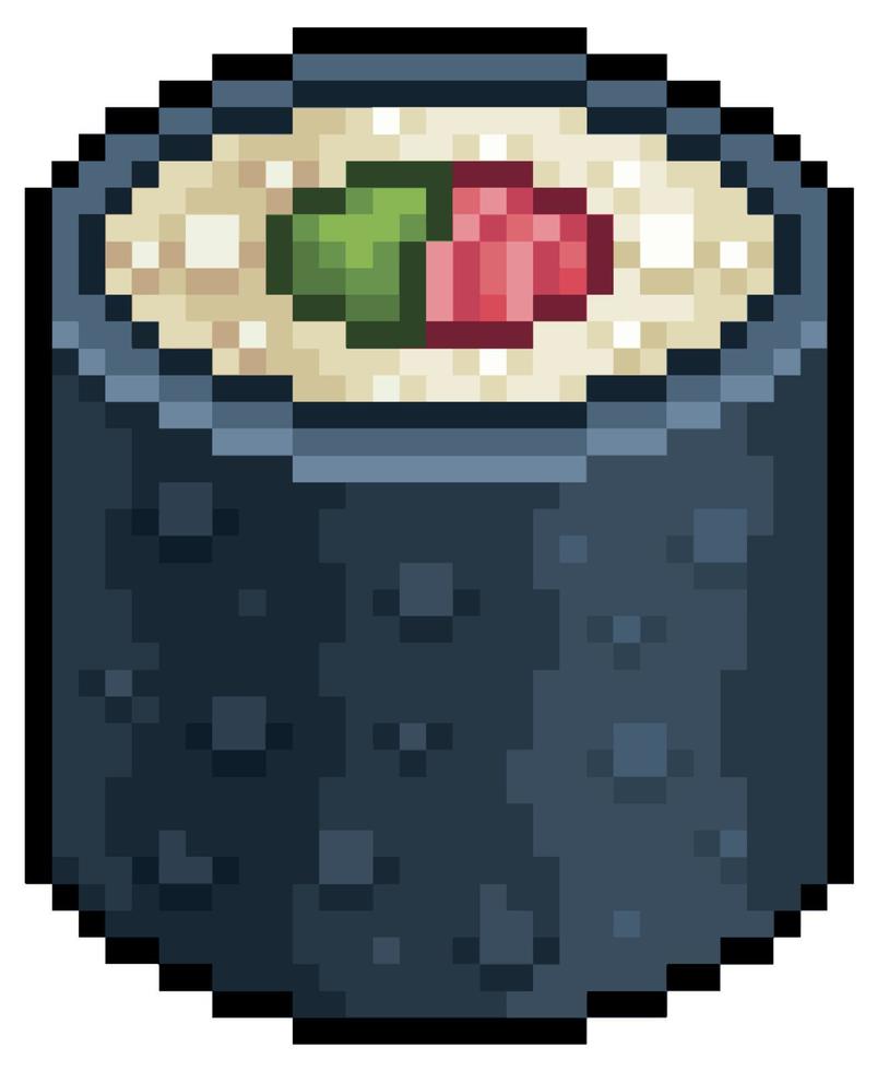 pixel kunst tekka maki hosomaki sushi Japans voedsel vector icoon voor 8 bit spel Aan wit achtergrond