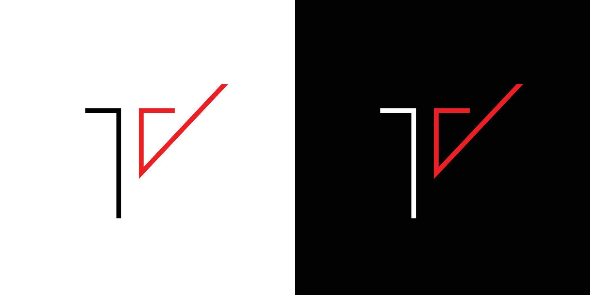gemakkelijk en modern brief TV initialen logo ontwerp vector