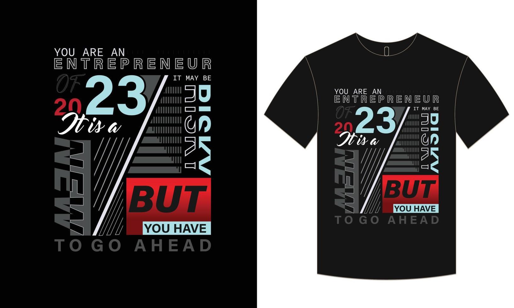 typografie t-shirt en motivatie vector