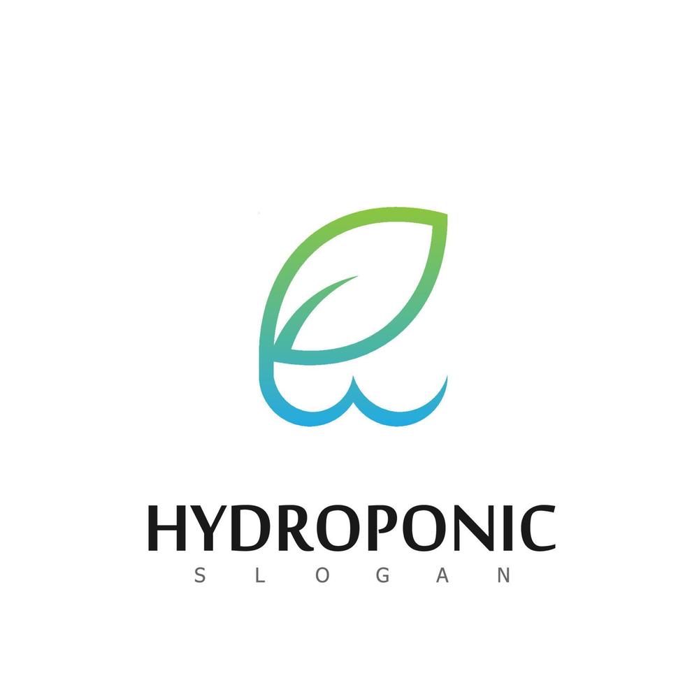 hydrocultuur natuur natuurlijk logo ontwerp symbool vector