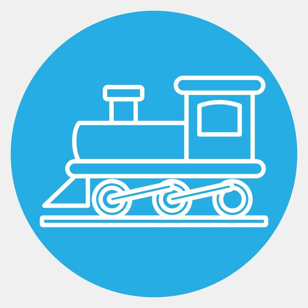 icoon oud trein. vervoer elementen. pictogrammen in blauw stijl. mooi zo voor afdrukken, affiches, logo, teken, advertentie, enz. vector