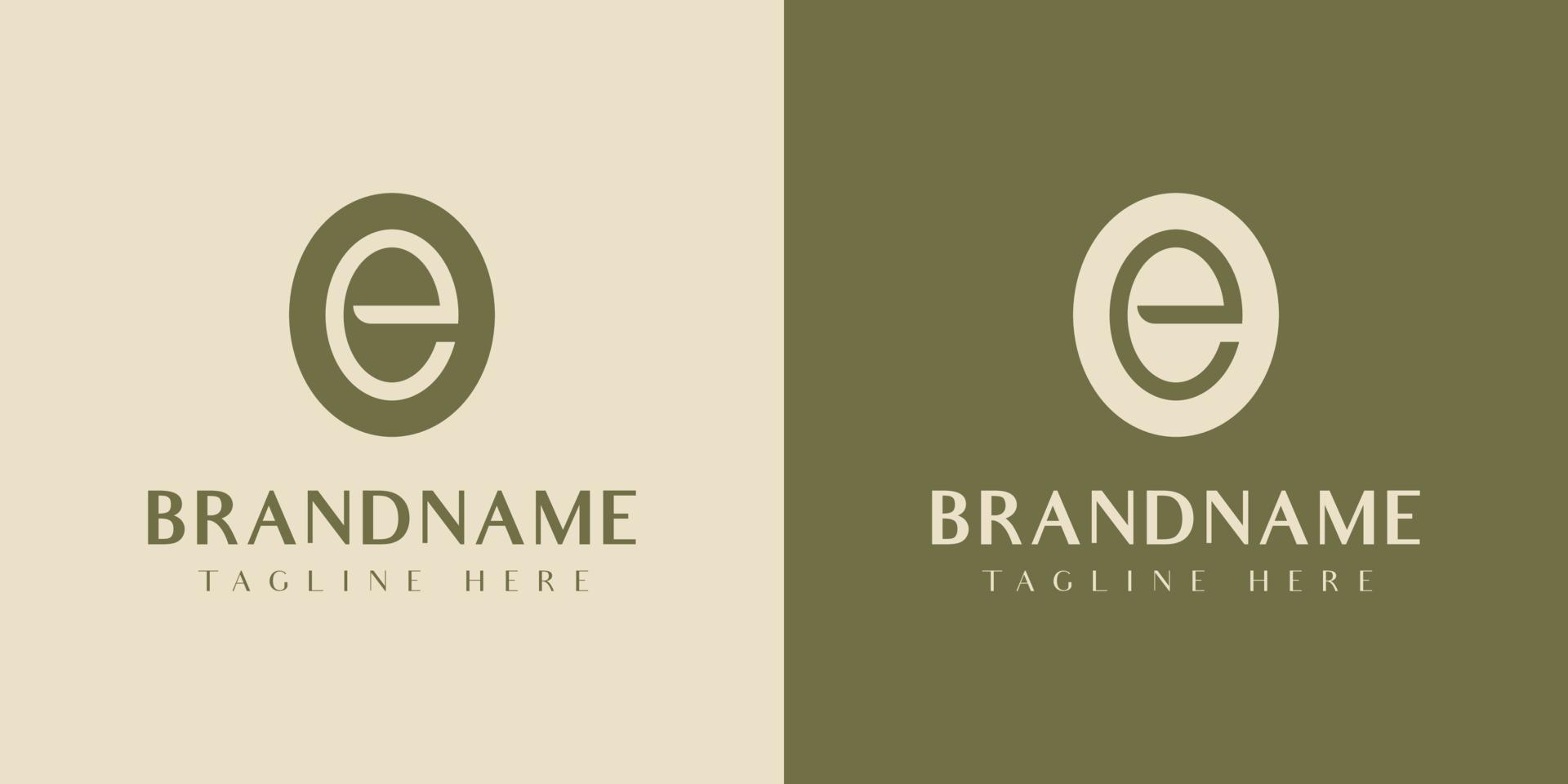brief e ovaal logo, geschikt voor ieder bedrijf met e voorletter. vector