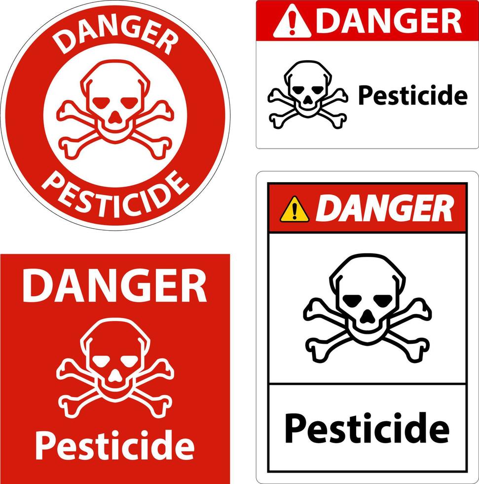 Gevaar pesticide symbool teken Aan wit achtergrond vector