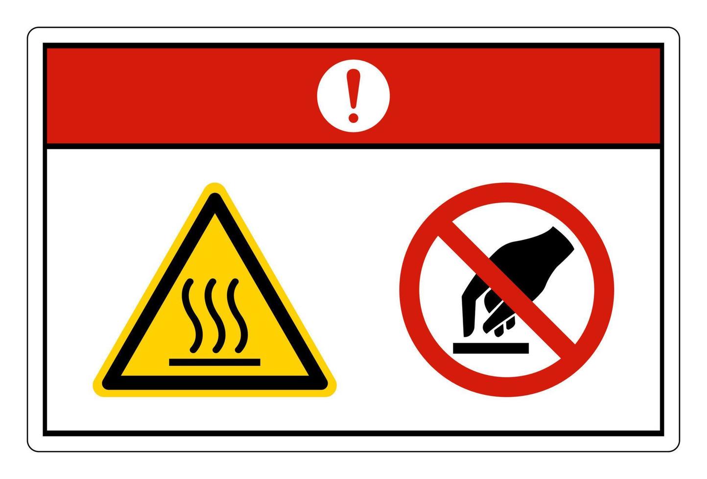 Gevaar heet oppervlakte Doen niet tintje symbool teken Aan wit achtergrond vector