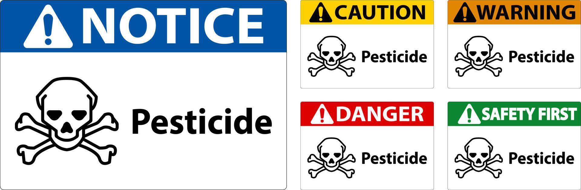 waarschuwing pesticide symbool teken Aan wit achtergrond vector