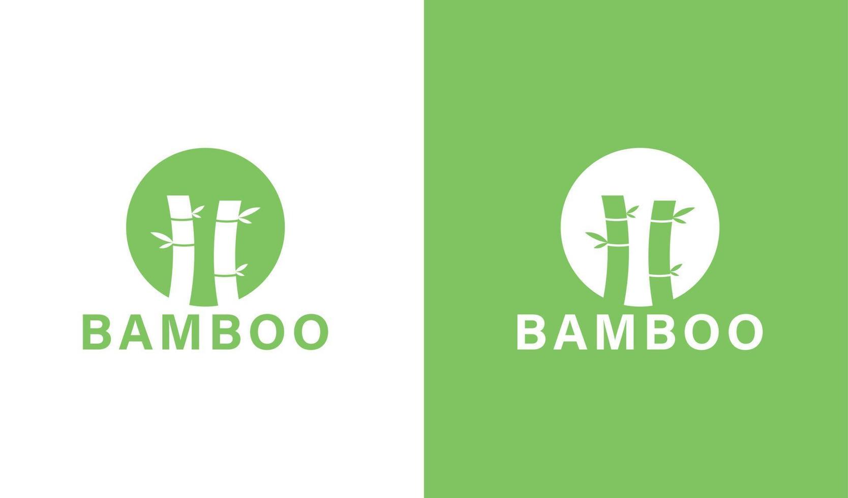 bamboe bedrijf logo sjabloon gemakkelijk ontwerp idee vector