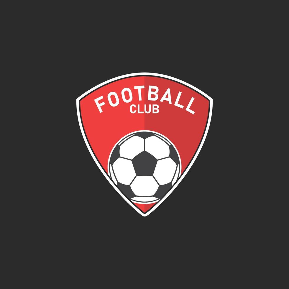 voetbal sport logo rood vector