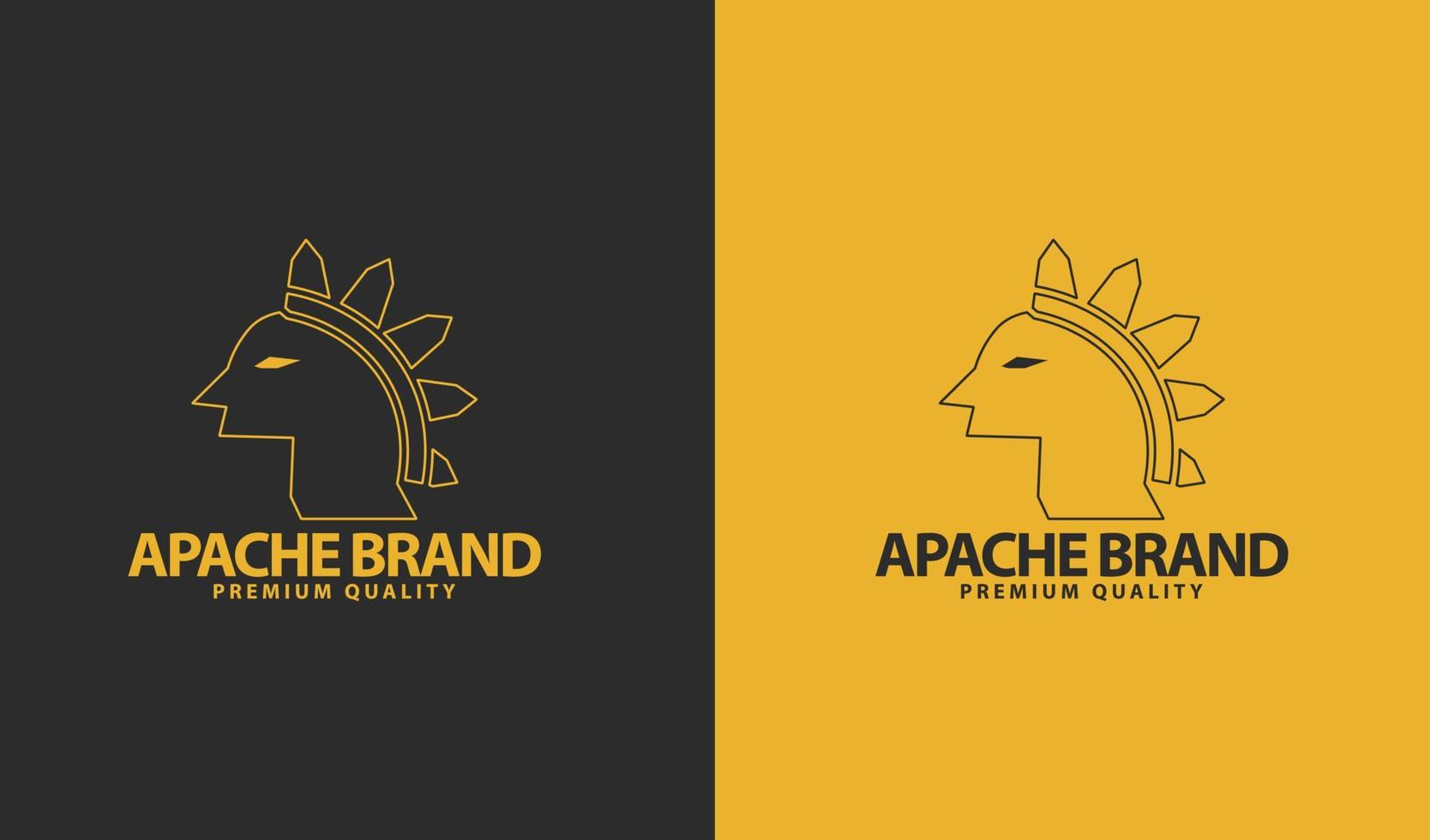 apache logo sjabloon gemakkelijk ontwerp vector