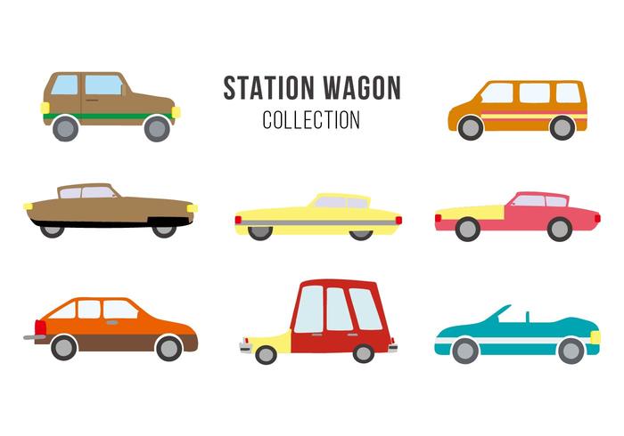 Gratis Vintage Station Wagon Vector