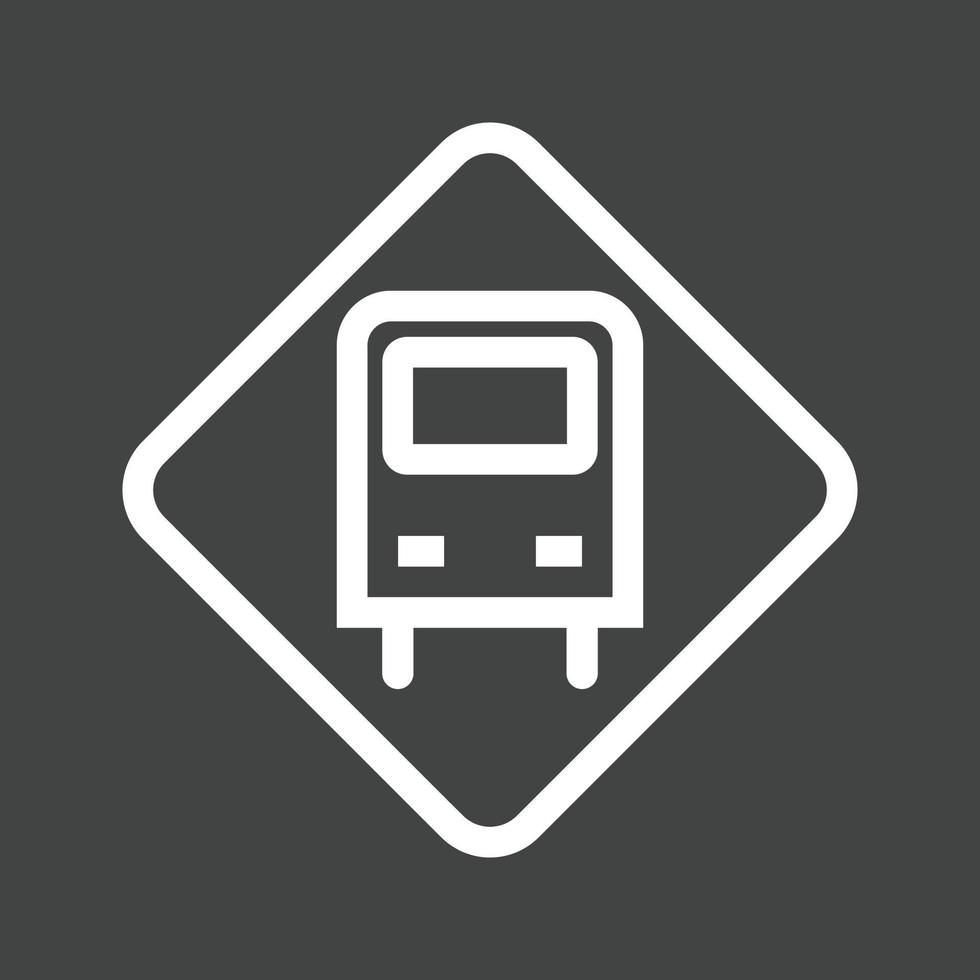 bus hou op teken lijn omgekeerd icoon vector