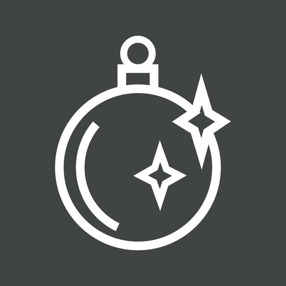 Kerstmis bal lijn omgekeerd icoon vector