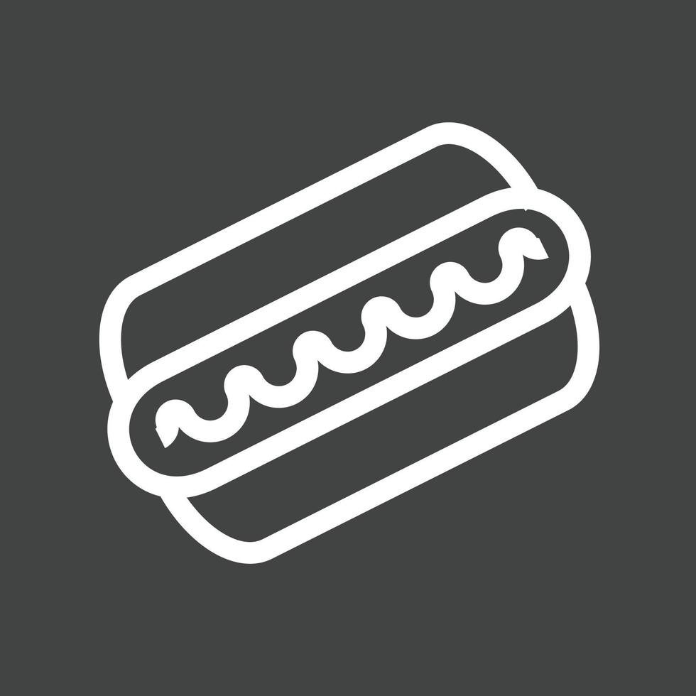 hotdog lijn omgekeerd icoon vector