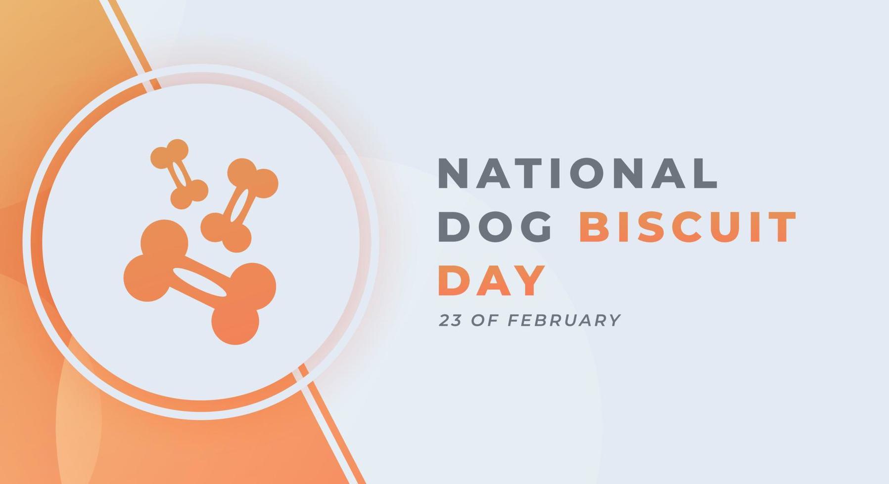 gelukkig nationaal hond biscuit dag februari viering vector ontwerp illustratie. sjabloon voor achtergrond, poster, banier, reclame, groet kaart of afdrukken ontwerp element