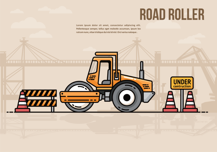 Road Roller Vecetor Illustratie vector