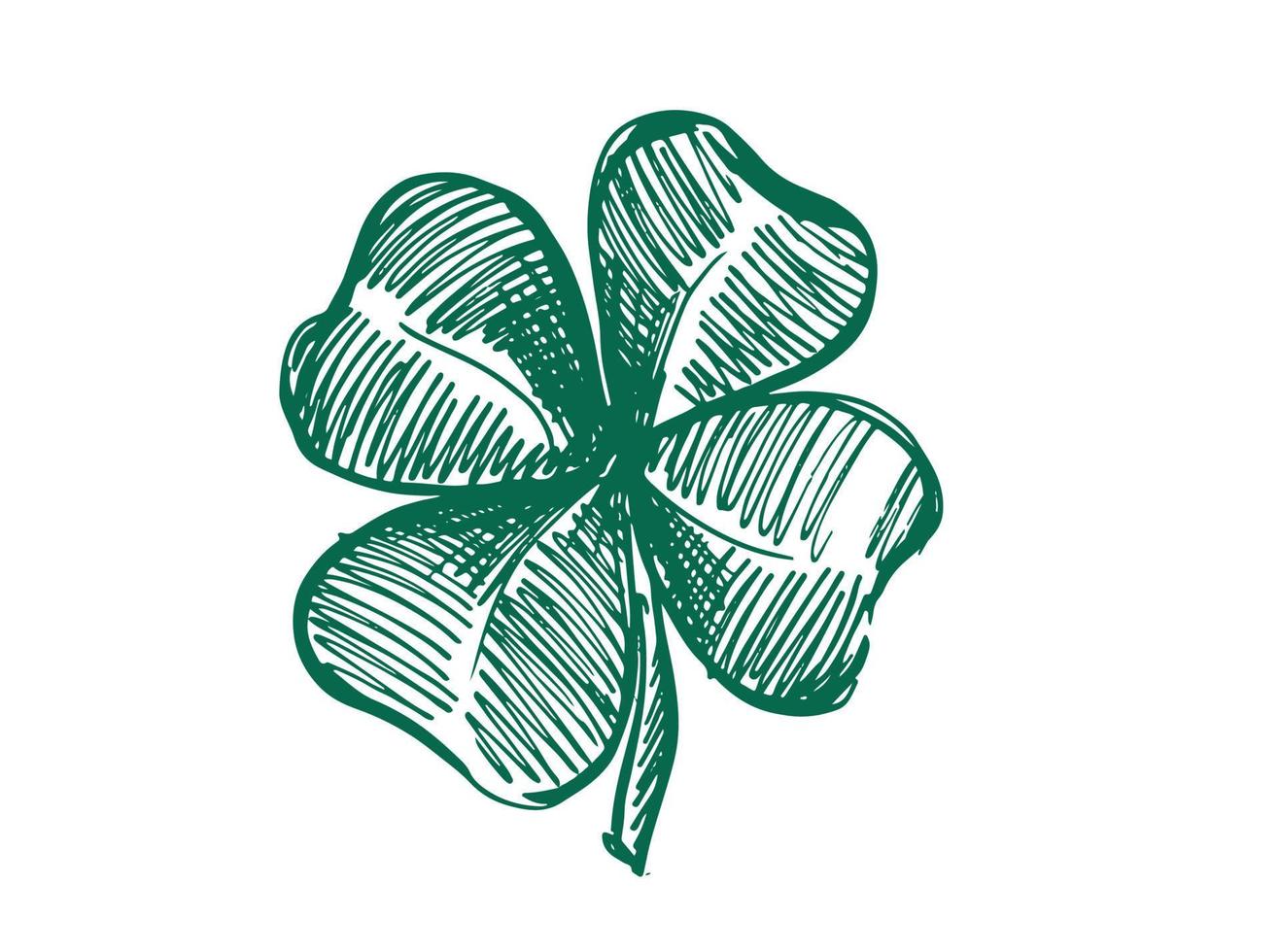 Klaver set. st. Patrick dag set. hand- getrokken illustraties. vector