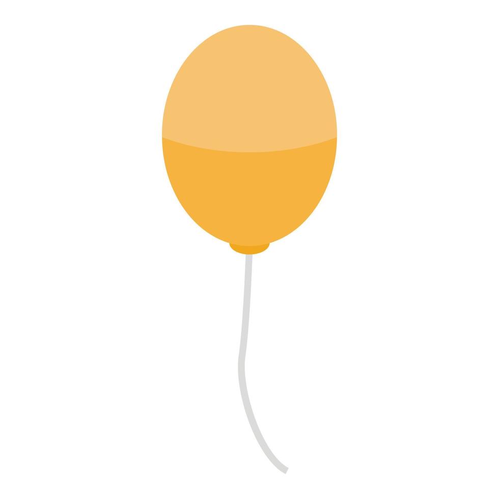 geel ballon icoon, isometrische stijl vector