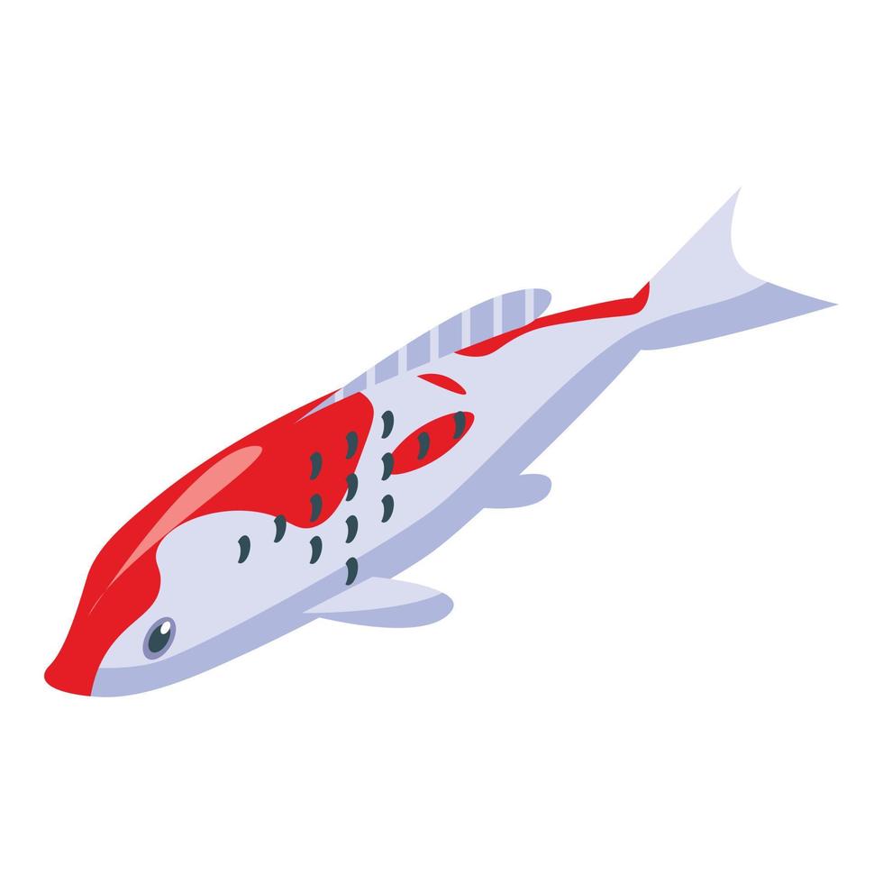 Chinese koi karper icoon, isometrische stijl vector