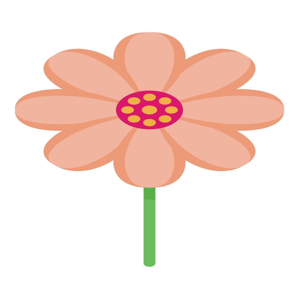 samurai bloem icoon, isometrische stijl vector