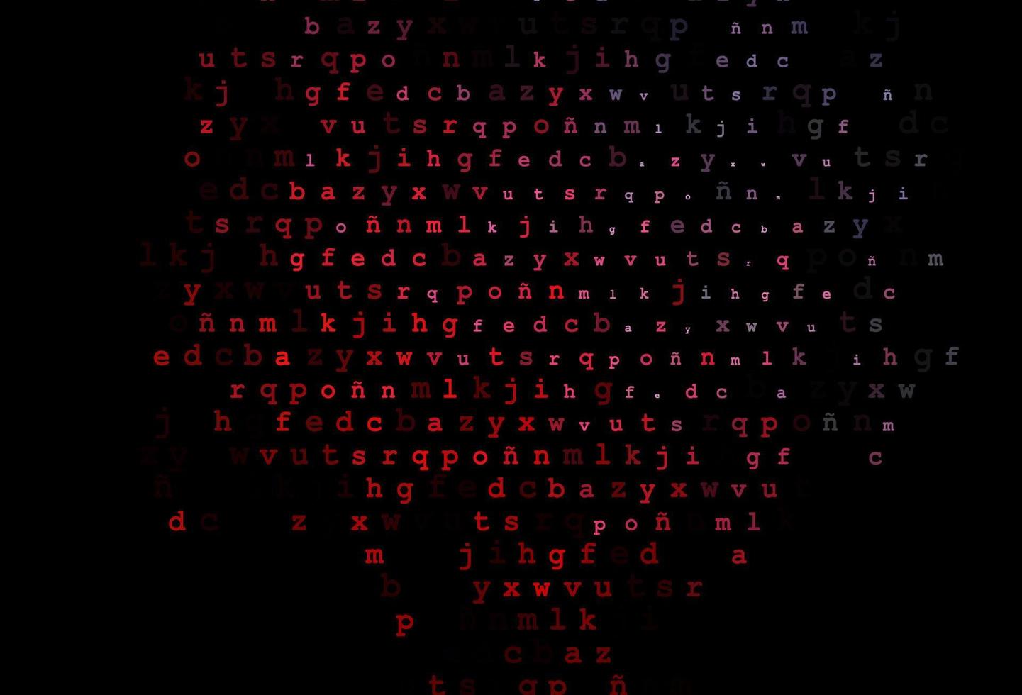 donkerblauw, rood vectorsjabloon met geïsoleerde letters. vector