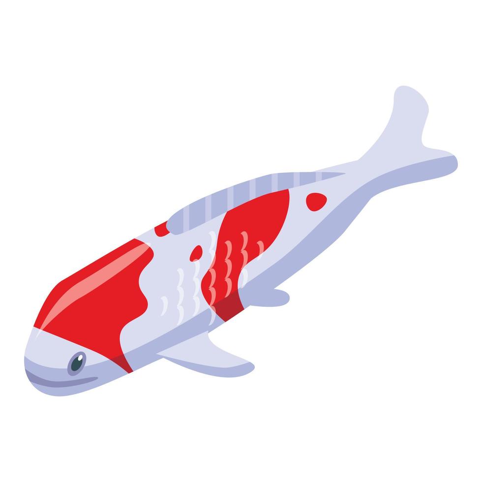 Japan koi karper icoon, isometrische stijl vector