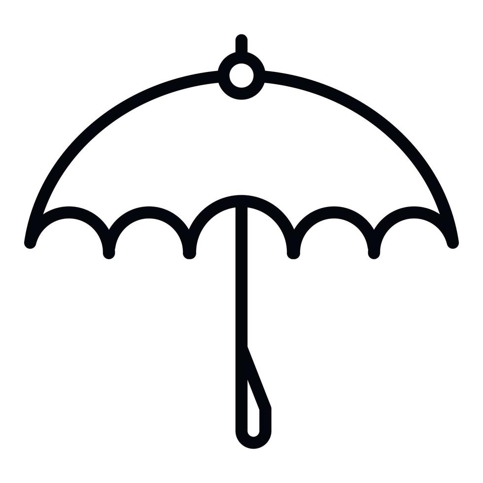 Open paraplu icoon, schets stijl vector
