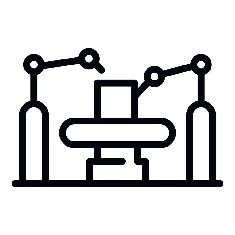 industrie bijeenkomst lijn icoon, schets stijl vector