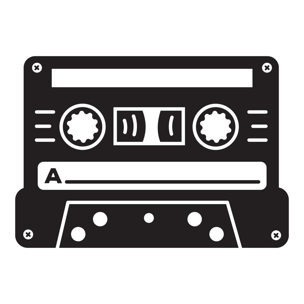 muziek- cassette icoon, gemakkelijk stijl vector
