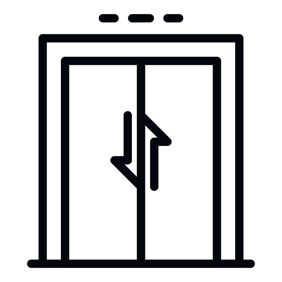 lift deuren pijl omhoog naar beneden icoon, schets stijl vector