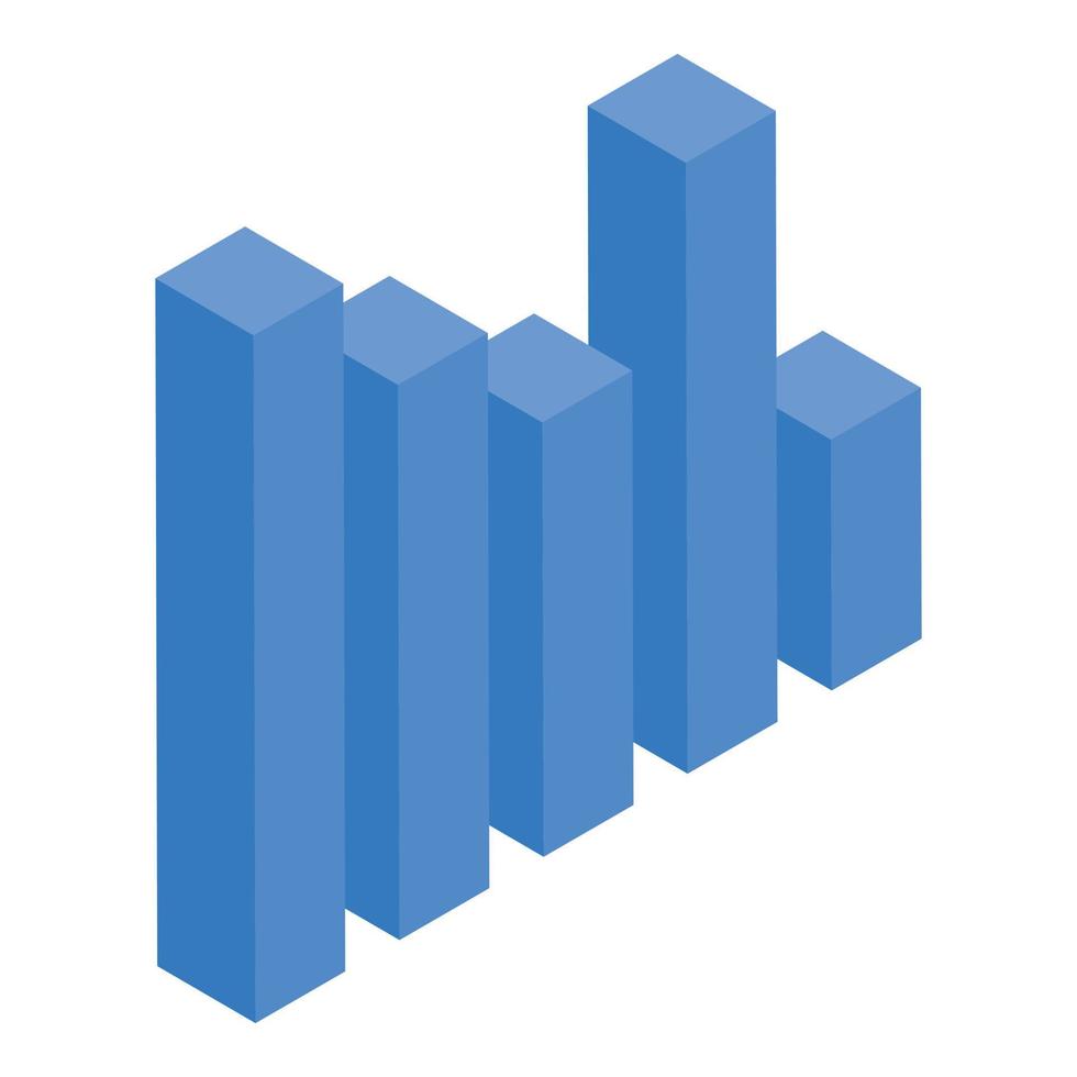 blauw tabel icoon, isometrische stijl vector