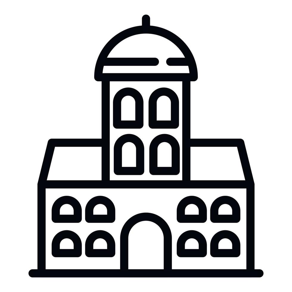 Riga kerk icoon, schets stijl vector