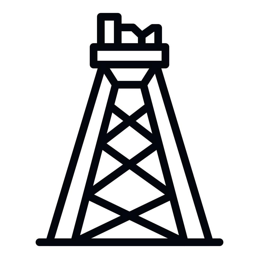 boortoren icoon, schets stijl vector