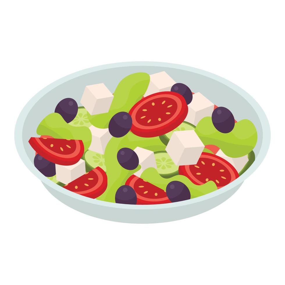 salade bord icoon, isometrische stijl vector