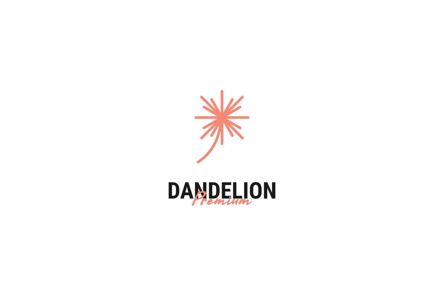 paardebloem logo ontwerp vector sjabloon illustratie