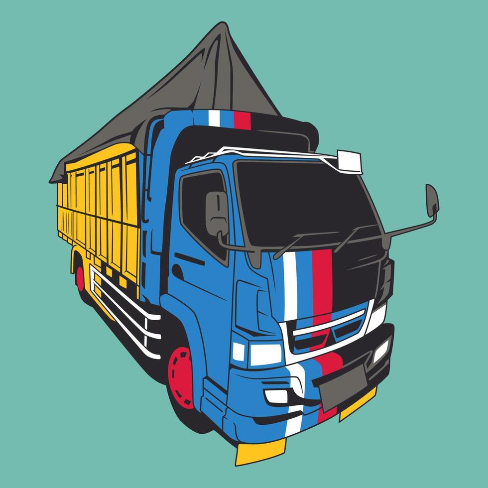 tekenfilm vrachtauto levering vector illustratie