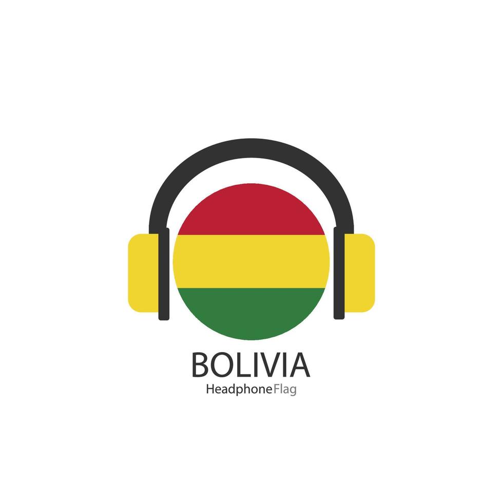 Bolivia koptelefoon vlag vector Aan wit achtergrond.