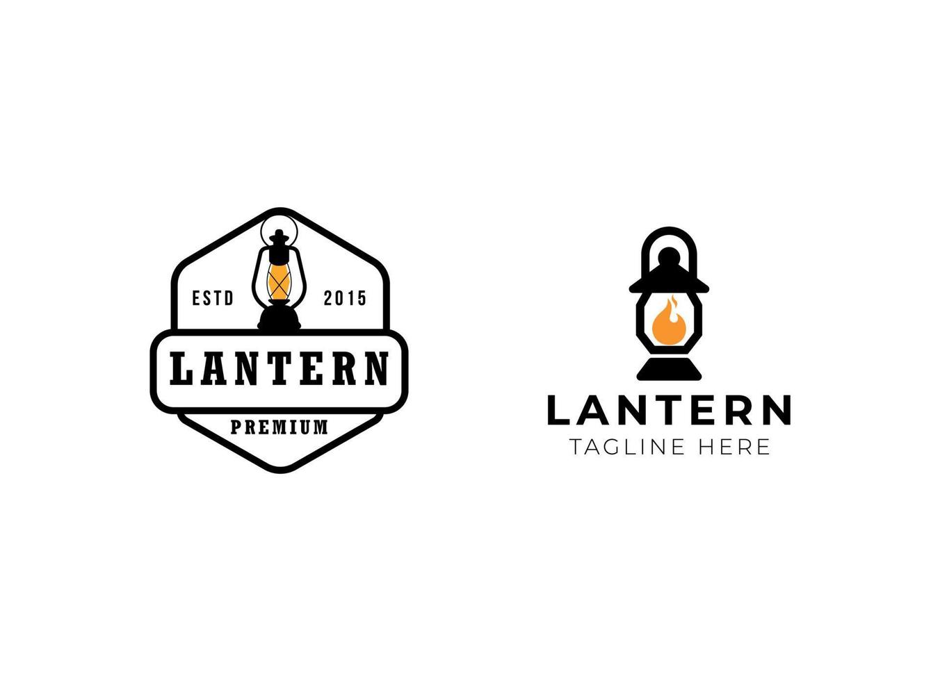 lantaarn wijnoogst logo icoon illustratie premie vector